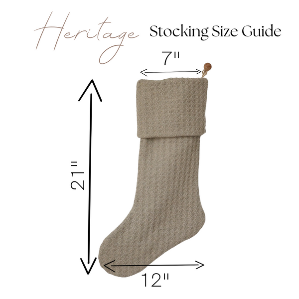 Textured Taupe Christmas Stocking | Heritage Design