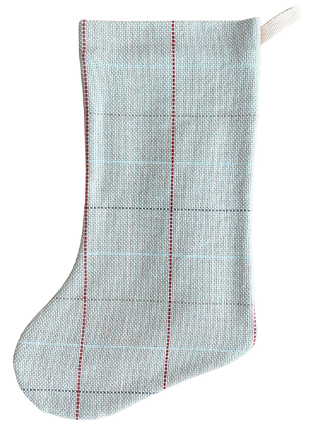 Baby Blue | Boho Style Holiday Stocking 9"W x 14"L