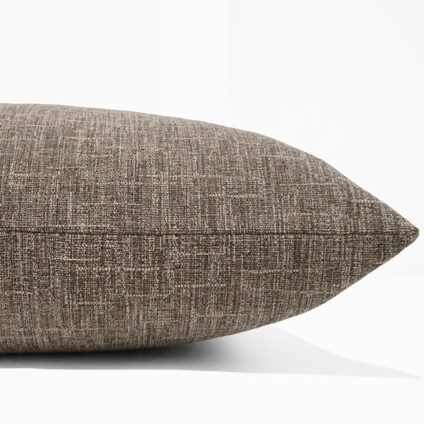 Fawn Tweed Pillow Cover - square size, woven crosshatch polyester upholstery fabric, indoor decorative pillow