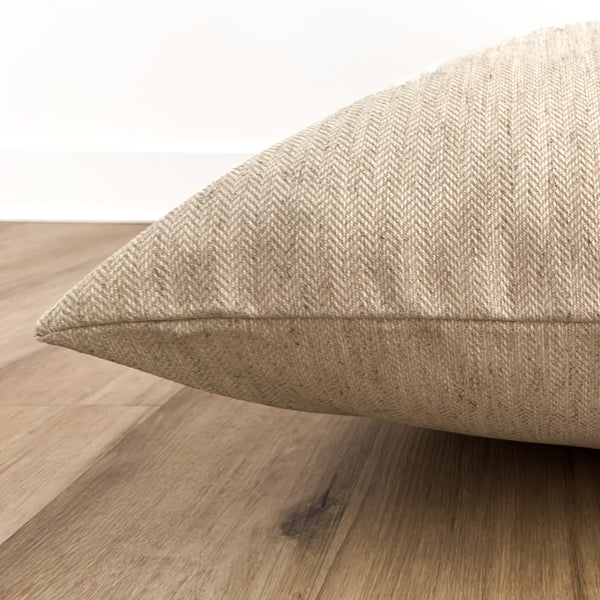 Basketweave Flax Floor Pillow Cover