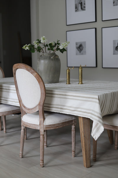 Perennial Stripe | Olive Table Cloth