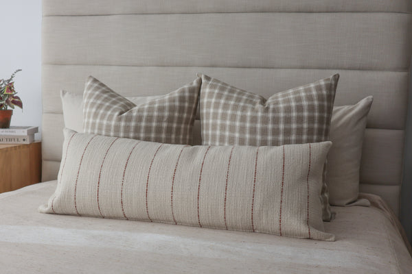 Corded Rust Pillow Cover 14"x36"