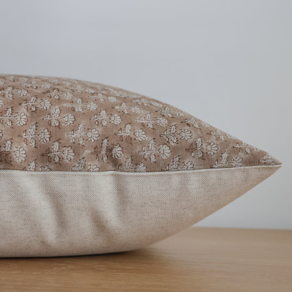 Rose My Love Block Print Pillow Cover