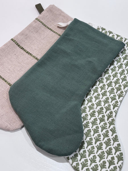 Boho Stocking Set of Three styled together.