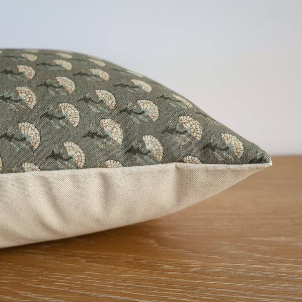 Meadow Bloom | Dark Green Pillow Cover