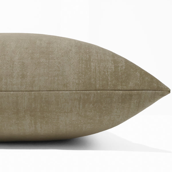 Close-up of the brushed velvet texture on the Isla Sage Velvet Pillow Cover.