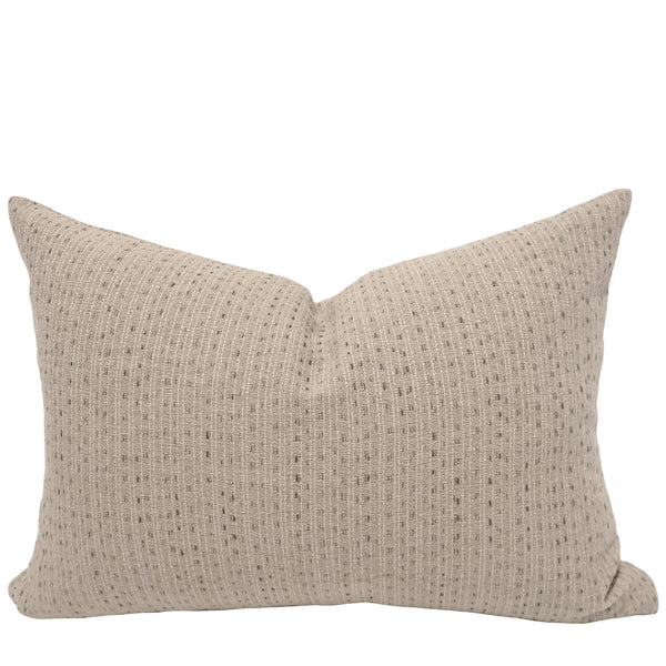 Oatmeal Flecked Pillow Cover - lumbar size, finely flecked textured fabric, indoor decorative pillow.