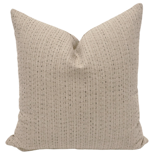 Oatmeal Flecked Pillow Cover - square size, finely flecked textured fabric, indoor decorative pillow.