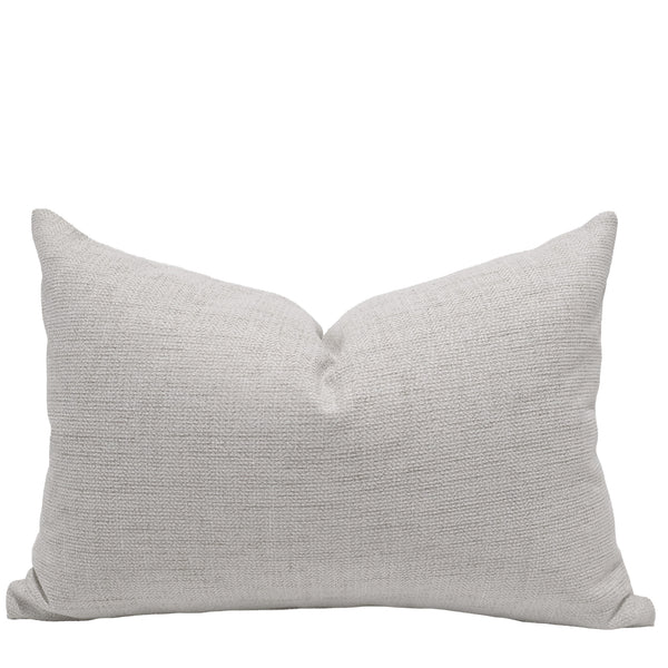 Close-up of the woven horizontal grain texture on the Reeve Woven Oatmeal Pillow Cover.