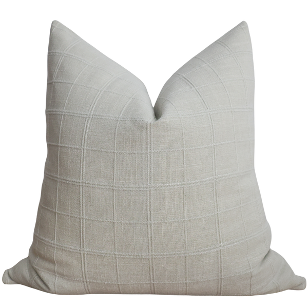 Sable Check Pillow Cover