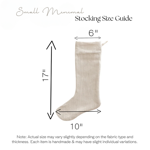 Greige Floral | Gray Small Minimal Style Stocking