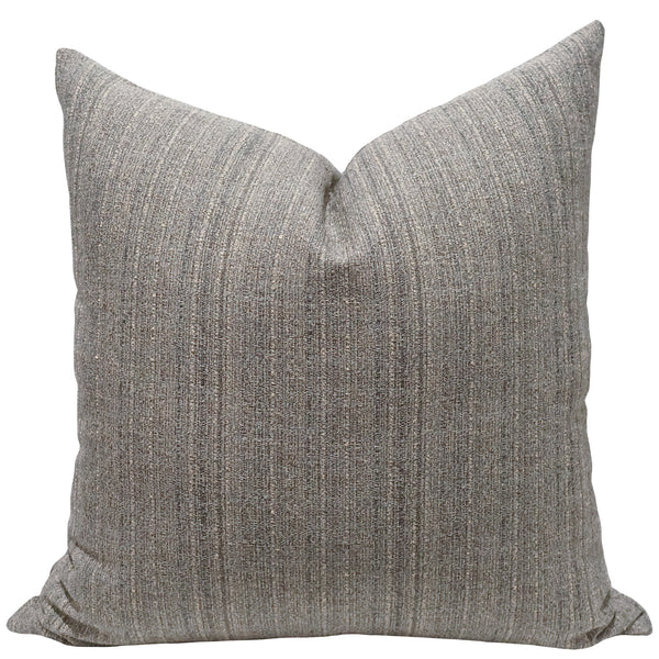 Stone Heathered Pillow Cover - square size, heathered distressed textured upholstery fabric, indoor decorative pillow