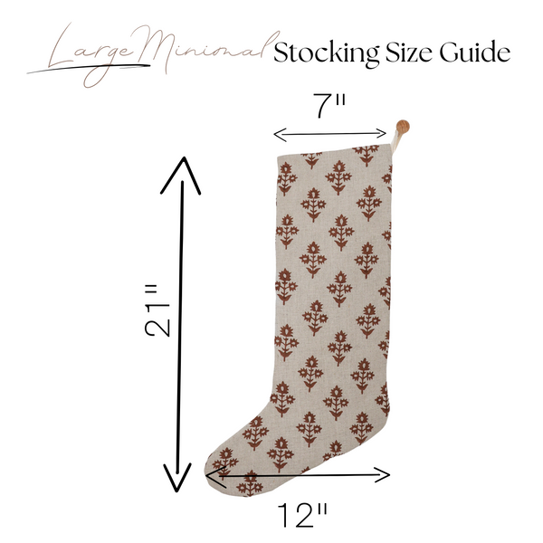 Textured Taupe Christmas Stocking| Large Minimal
