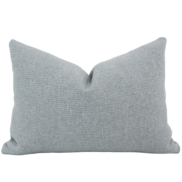 Hackner Home light gray woven pillow cover for modern and cozy home decor.