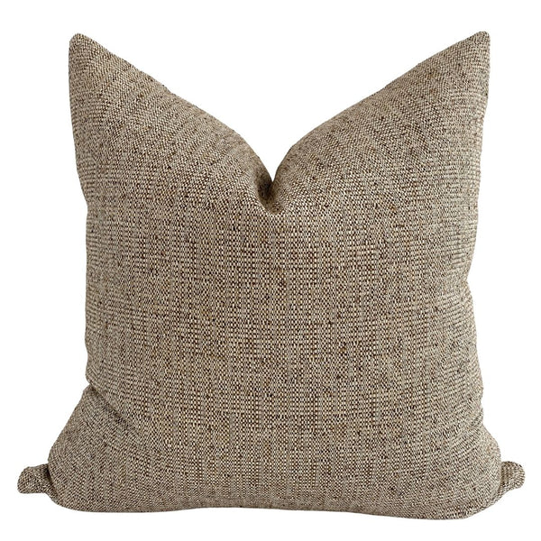 Brown Pillow, Brown Pillow Cover, Throw Pillow, Hackner Home, Decorative Pillows, Designer Pillows, Handmade Pillows, Made in USA pillows, All Brown Pillow, Textured Brown Pillow, Neutral Pillow, Rustic Brown Pillow